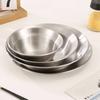 4PCS/SET Stainless Steel Outdoor Dining Plate Bowl Korean Style Dessert Plate  Restaurant
