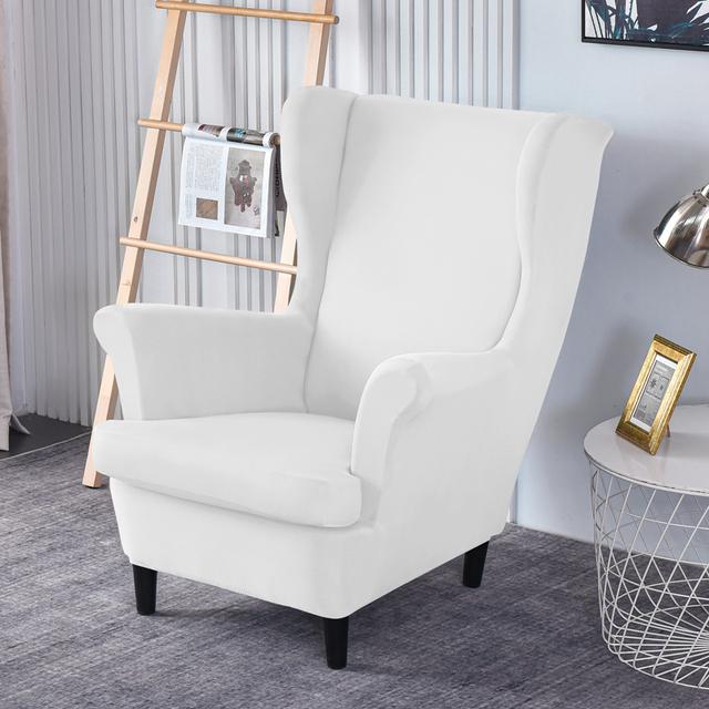 Chair Cushion Cover Waterproof Wing Chair Cover Stretch Armchair Covers Europe Removable Relax Sofa Slipcovers