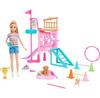 Barbie Puppy Playground Doll + Stacie HRM10 Movie Set