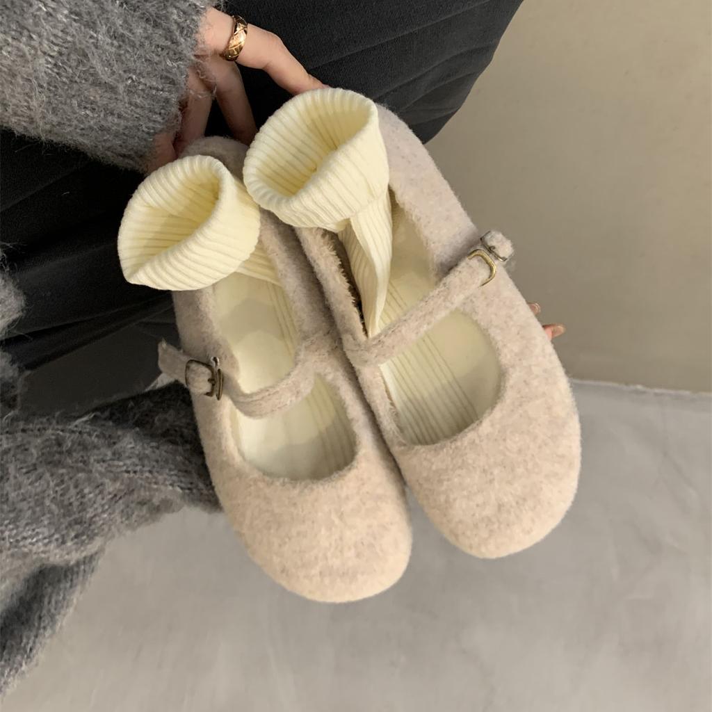 Fashion 2024 Fashion Woman Casual Shallow Winter Warm Plush Loafers Women Baotou Comfortable Design Flats sneakers Zapatos De Mujer