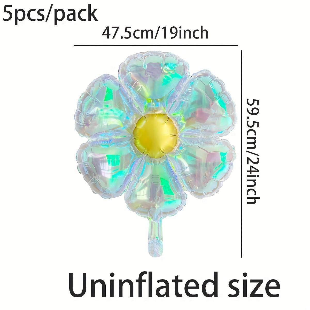 

5 разноцветных прозрачных воздушных шаров в форме ромашки, воздушные шары из алюминиевой фольги, подходят для свадеб, дней рождения, Дня матери, выпускного сезона, украшения дома 5Pcs/Pack