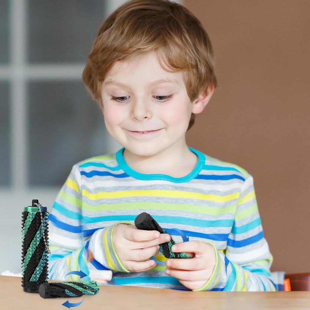 3D Printed Spiral Fingertip Decompression Massage Stick With Small Handle