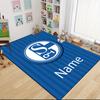 Custom Name Schalke FC Crest Carpet Rug Customizable Soft Washable Anti-Slip Home Living Room Sofa Mats Personalized Rug. 0909259