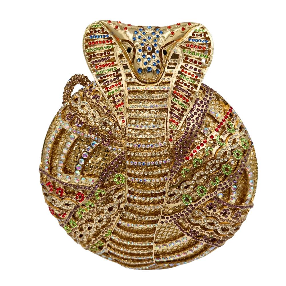 

Cobra Rhinestone bag Hollow Egyptian Cobra Diamond Dinner Bag Banquet Diamond Clutch Women s Bag