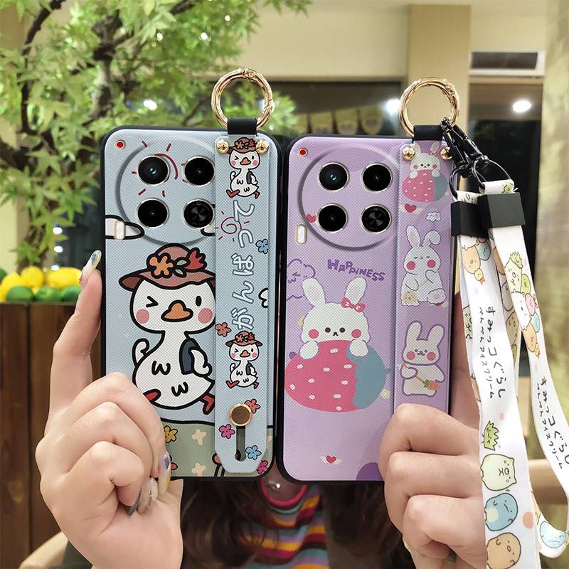 Waterproof Cartoon Phone Case For Tecno Camon30/4G/5G/CL6/CL7 Dirt-resistant Soft Case Cute Ring Anti-dust Phone Holder