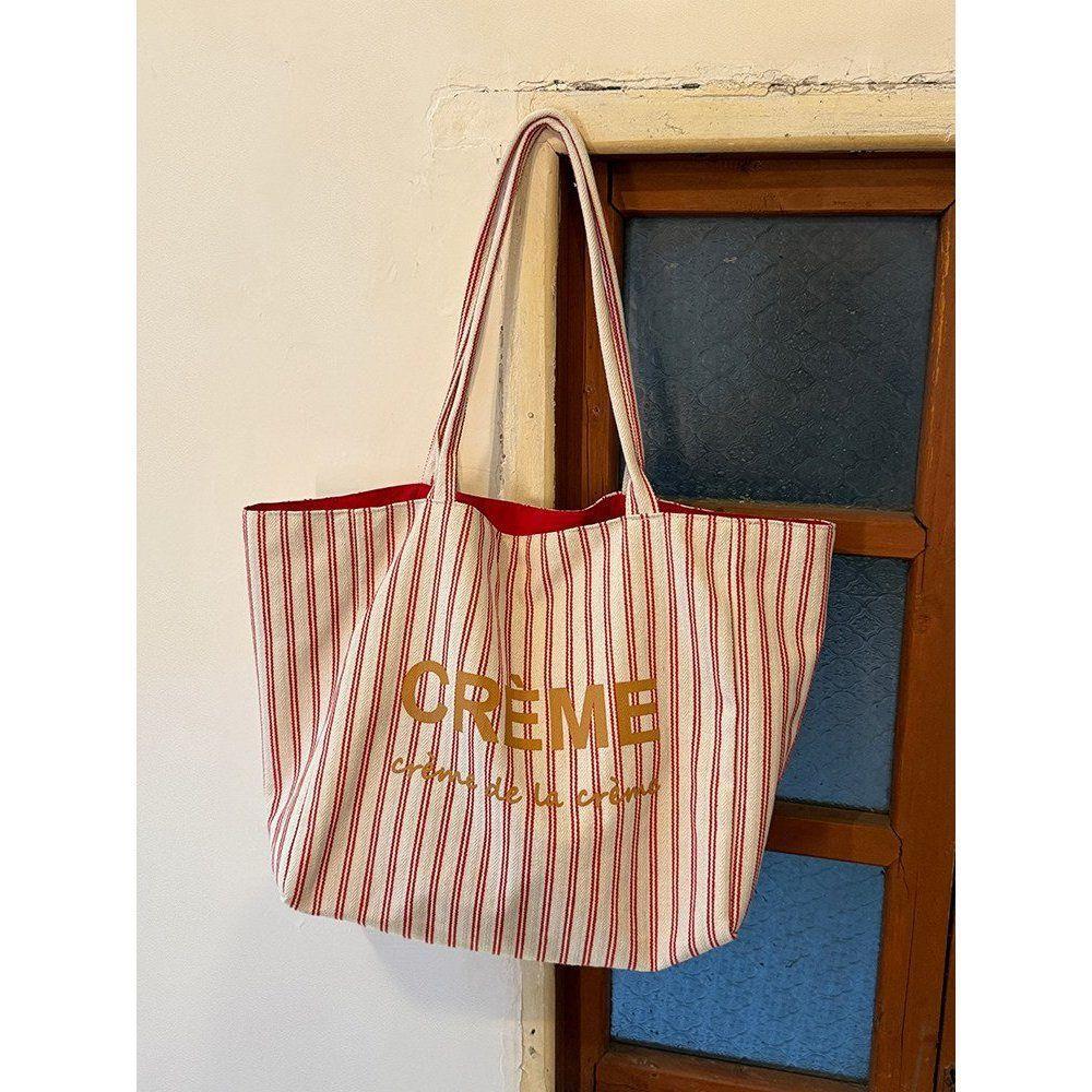 

Tote Bag Women s Large Capacity Double-sided Back Single Shoulder Bag Simple Handbag червоний