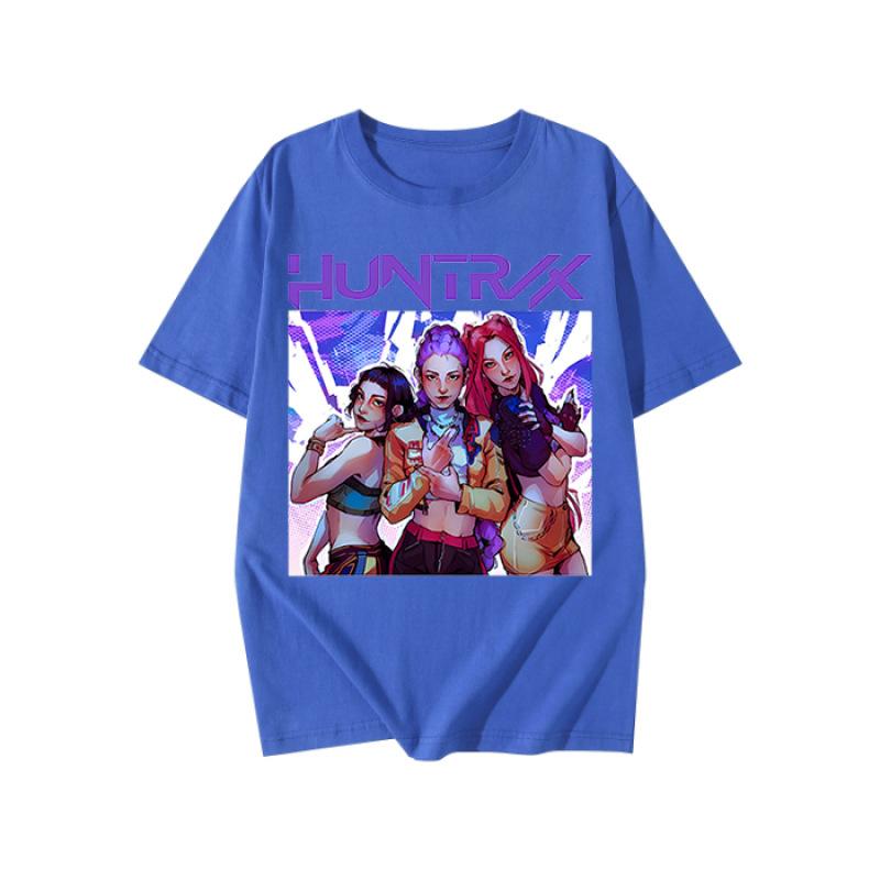 KPop Demon Hunters Fashion Short Sleeve Summer Colorful Printed Versatile Fashion Lightweight Short Sleeve Round Neck T-shirt