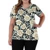 Women's Fashion V-Neck Short Sleeve Overalls With Pockets  Print Tops  Clothes