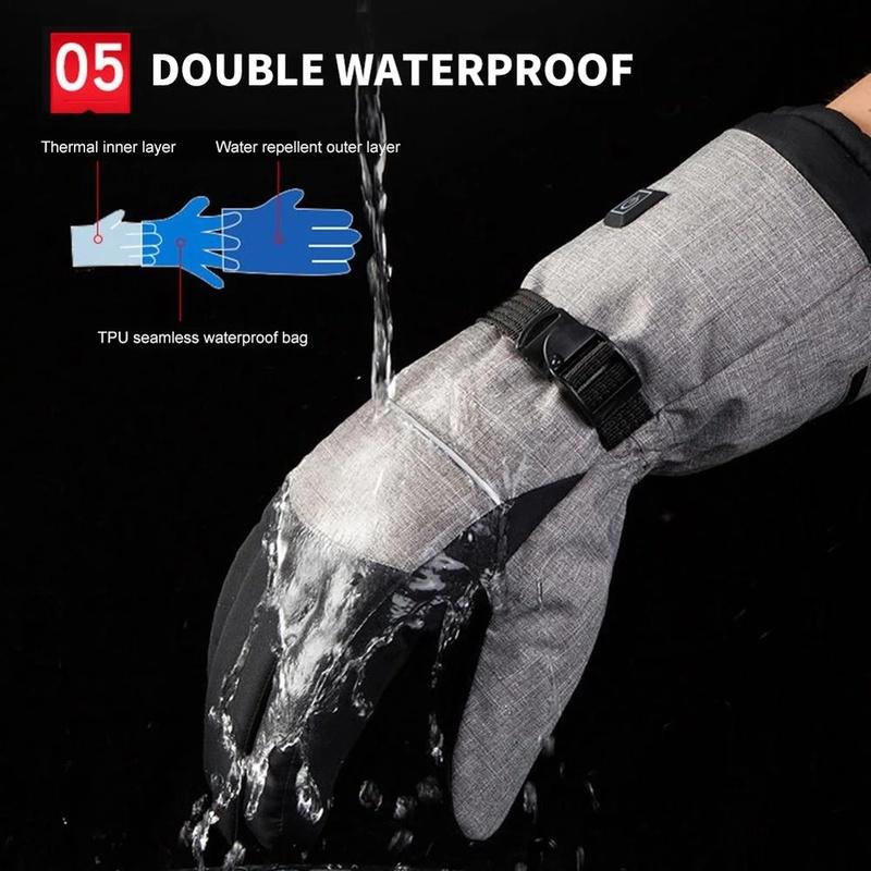 Elektrické vyhřívání Sněžné skútry Lyžařské rukavice Sněhové rukavice Větruodolné Vodotěsné Muži Ženy