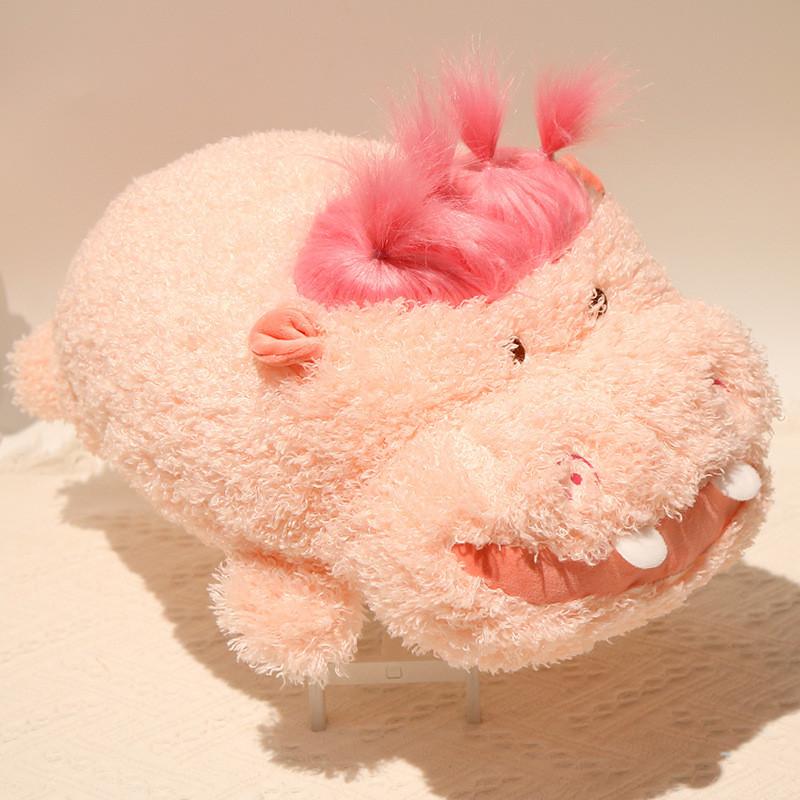 

Soft Plush Animal Pillow With Pp Cotton Fill For Bedroom Decor Gift For Girls Hippo