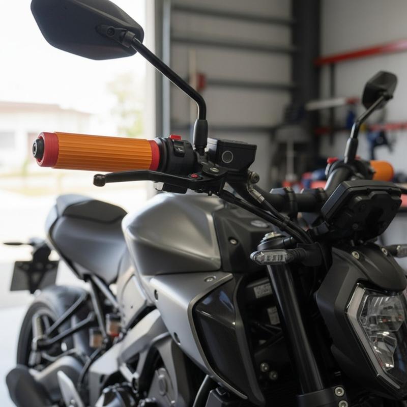 Pack of 2 Silicone Motorcycle Handlebar Covers Slip Resistant Universal Fit Handlebar Grips Vibration Dampening for Ride