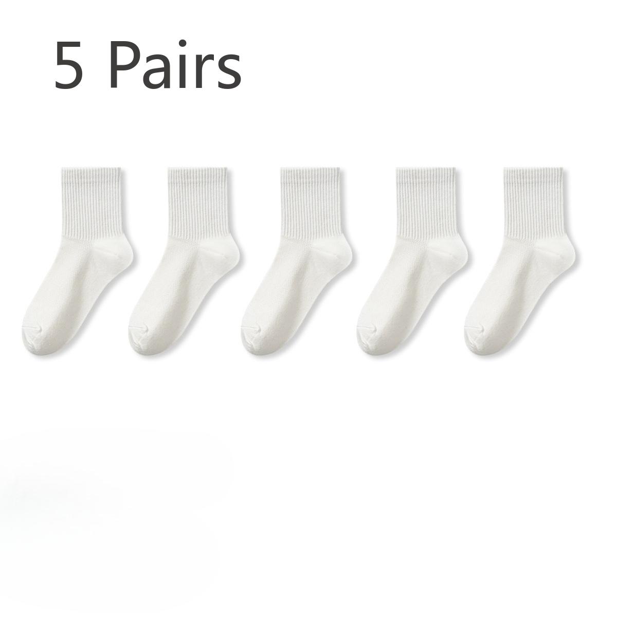 

5 пар женских летних тонких хлопковых антибактериальных носков 7A против запаха пота 5 Pairs