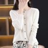 Women Cardigan Super Warm Sweaters O-neck Loose Female Clothes Ladies' Solid Color Knitwear Tops Plus Size