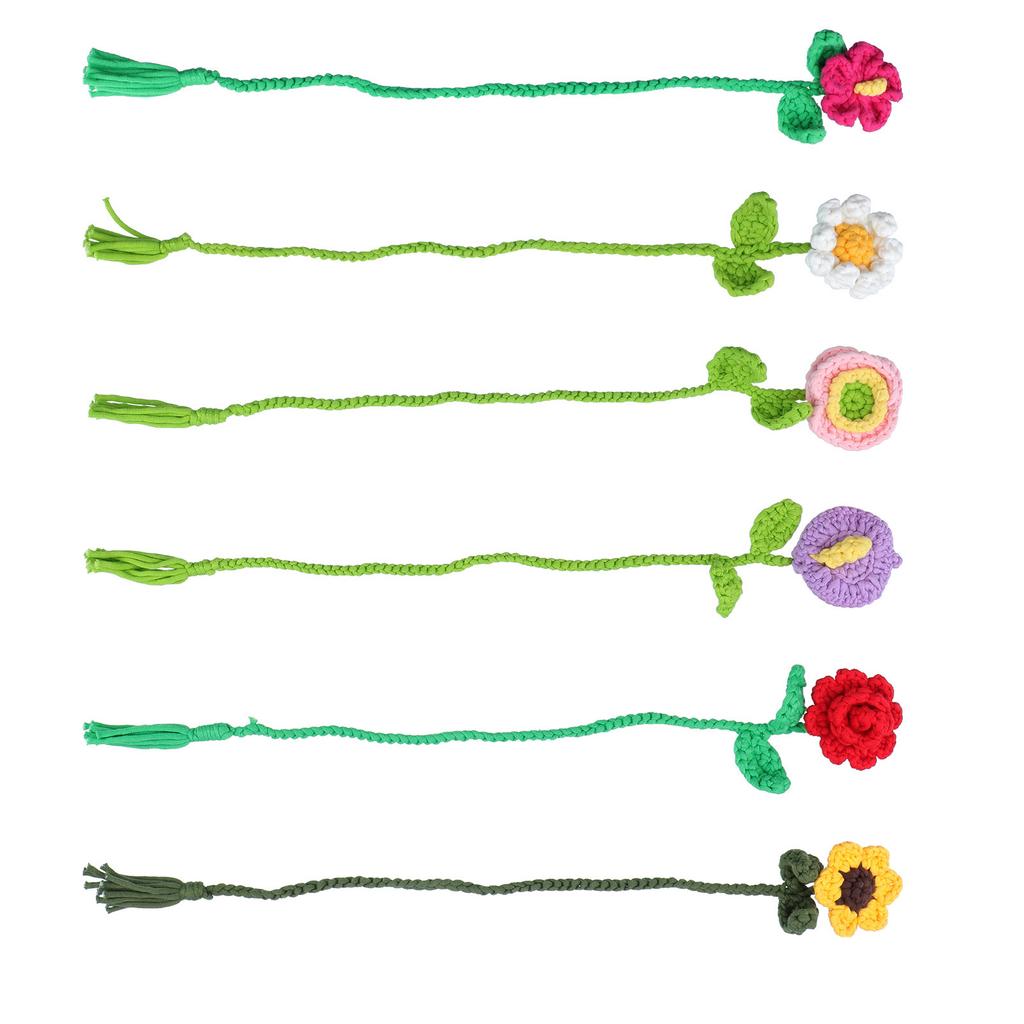 Crochet Animal Bookmarks Set with Crochet Hook Yarn Step-by-Step Instruction Handmade Crochet Flower Bookmarks Supplies