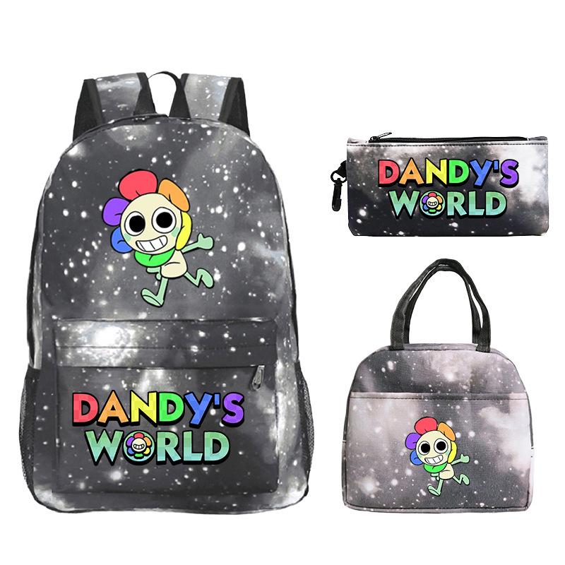 New Dandy's world game merchandise personalized printing primary and secondary school schoolbag three-piece set