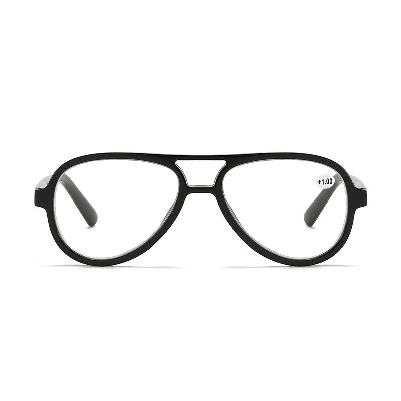 Aviator Double Bridge Reading Glasses: Comfortable Unisex Readers for Middle-Aged and Elderly Farsighted Individuals
