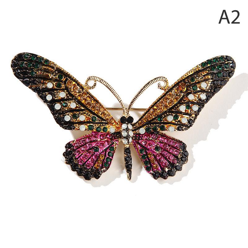 

Fashion Colorful Butterfly Brooch Wedding Crystal Rhinestone Insect Broche Mujer A2