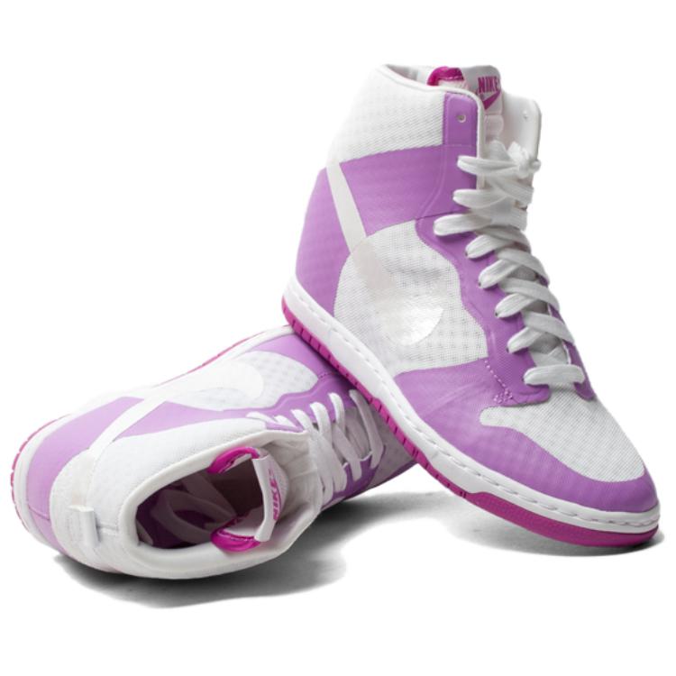 Nike Dunk Sky Hi 2.0 Bequem Rutschfest Stoßdämpfend Abriebfest High-Top Skateschuhe Damen Sneaker Weiß Lila 725069-102