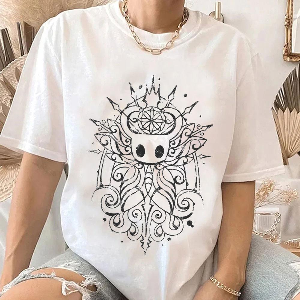 Funny Tops Hot Game The Hollow Knight Sliksing Printed T Shirt Men Women Casual Cotton Short Sleeve Game Cartoon Men T-shirt