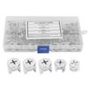 75 Pcs Assortment Kit 3-in-1 Eccentric Hardware Wheels  for Cabinet, Closet, Drawer, Wardrobe
