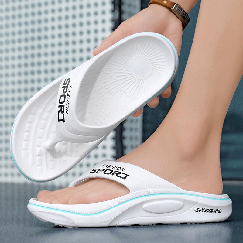 

Slippers men s 2025 summer new youth outdoor thick bottom heightening sports non-slip wear-resistant shit-stepping flip-flops 45