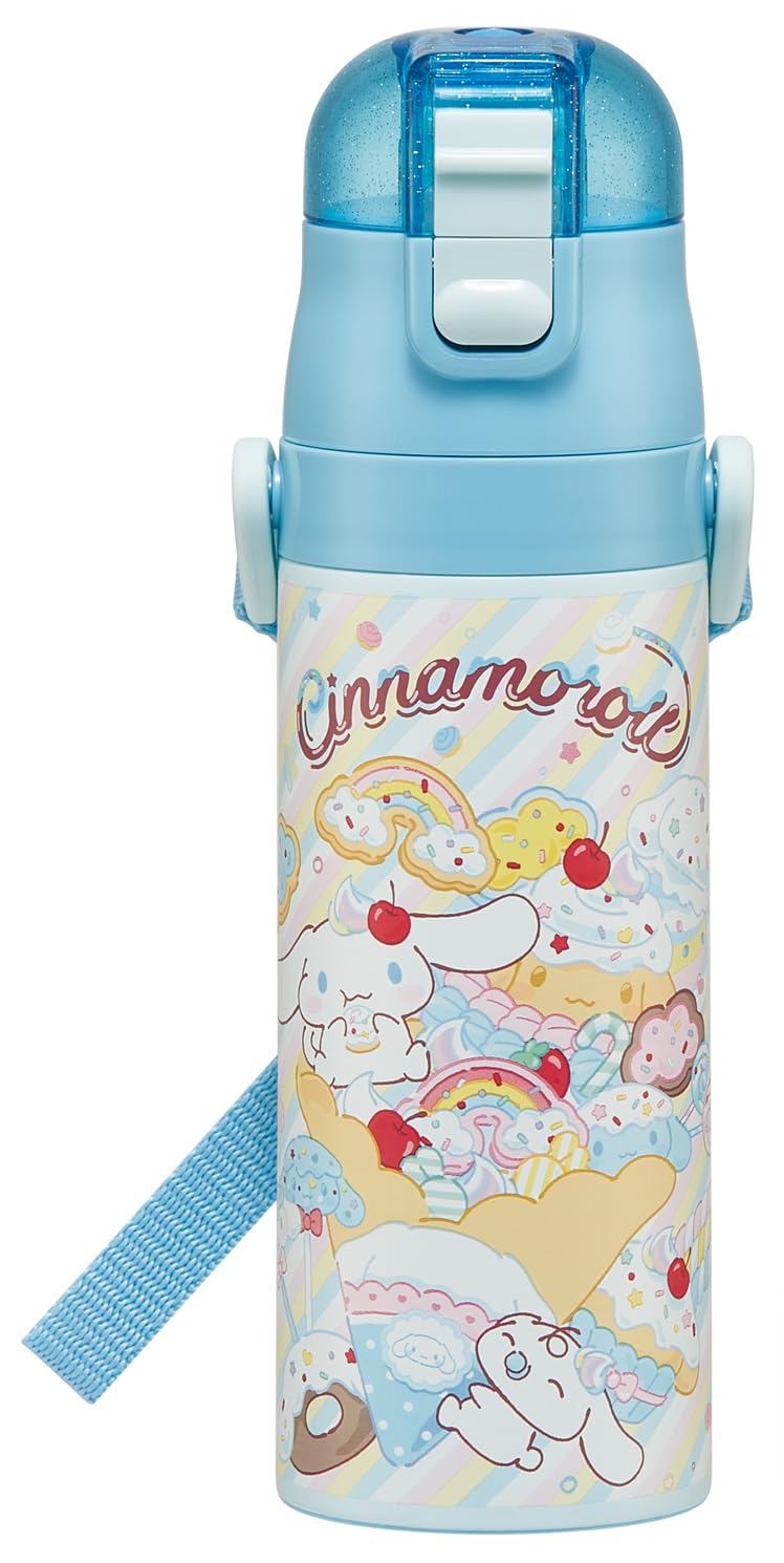 

Skater Water Direct Sanrio Cinnamoroll Fancy Snacks Stainless Sports Water Children s Bottle, 470ml, Drinking, & Weets, Girls , Insulated, Steel,