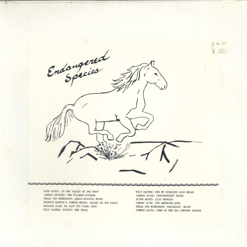 

LP Record VARIOUS - Endangered Species ESP13 Not On Label Folk