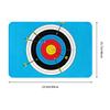 Archery Target Illustration Doormat Light Blue Red Yellow Black Printed Polyester Hand Wash Only 80x50cm Decorative Use