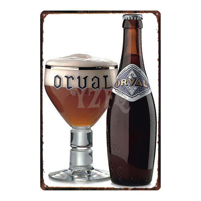 Orval Chimay Westmalle Chouffe Metal Tin Sign Vintage Plate For Bar Club Wall Pub Restaurant  Home Decor Iron Poster DU-3599A