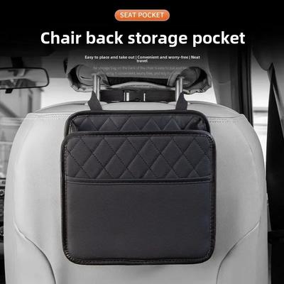 Car Organizer Multi-functional Car Seat Storage Bag Waterproof Hanging Car Seat Organizer Garbage Bag Suitable for Most Car