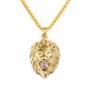 Hip Hop Rock Big Gold Color Lion Head Pendant Necklace For Men Fathers Day Jewelry Gifts