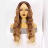 Hand-tied Lace Front Wig Long Curly Gradient Synthetic Women Middle Part