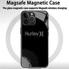 Hot Brand Hurley Phone Case For iPhone 17 air 16 e 15 14 13 12 11 Plus Mini Pro Max Glass Magnetic Case