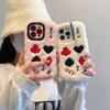 Autumn and Winter Plush Love Peach Blossom Mobile Phone Case Is Suitable for Apple 17PROMAX Trend Fine Hole Lens Holder 16PRO