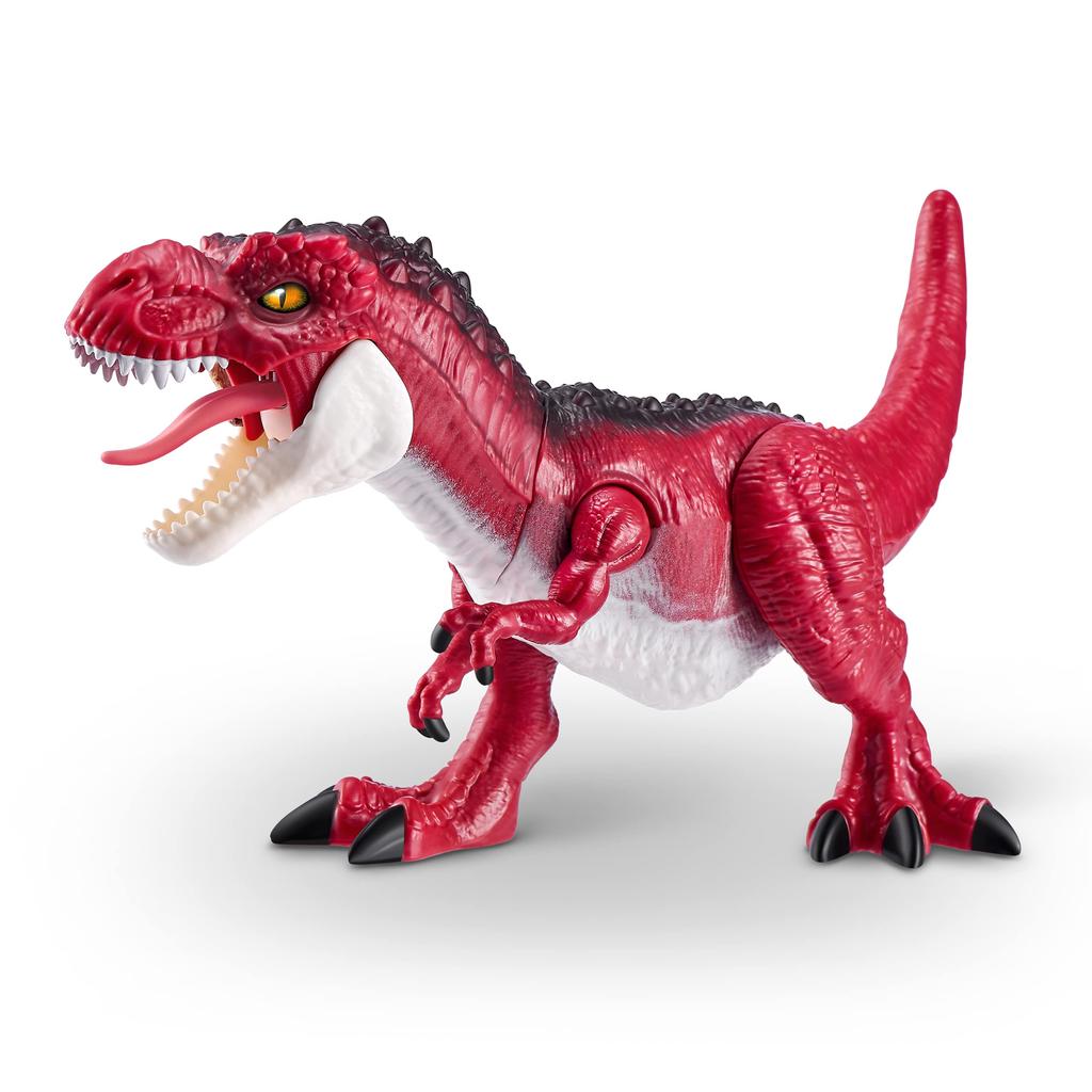ZURU Robo Alive Dino Action Dinosaur Toy with Real Biting Action and Lifelike Roaring Powered Robot Interactive Electronic Reptile Toy for Boys T-Rex