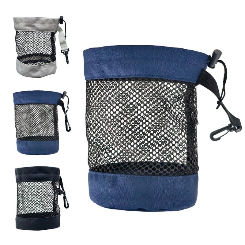 MultiPurpose Golf Ball Storage Bag Nylon Mesh Pouch Golf Carry Bag Organizer for Gym, Shower, Washing Toy, Diving