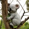 Statua Koala Creativa in Resina per Esterno Prato Giardino Animale Statuetta per Giardino delle Fate Paesaggio in Miniatura Ornamento Cortile Posteriore Scrivania