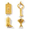 1 Stück 304 Edelstahl Anhänger Schlüssel Lacrosse Schläger Stiefel Die Sonne Tarot Wasserdicht 18K Gold Plated Anhänger Für Halskette DIY