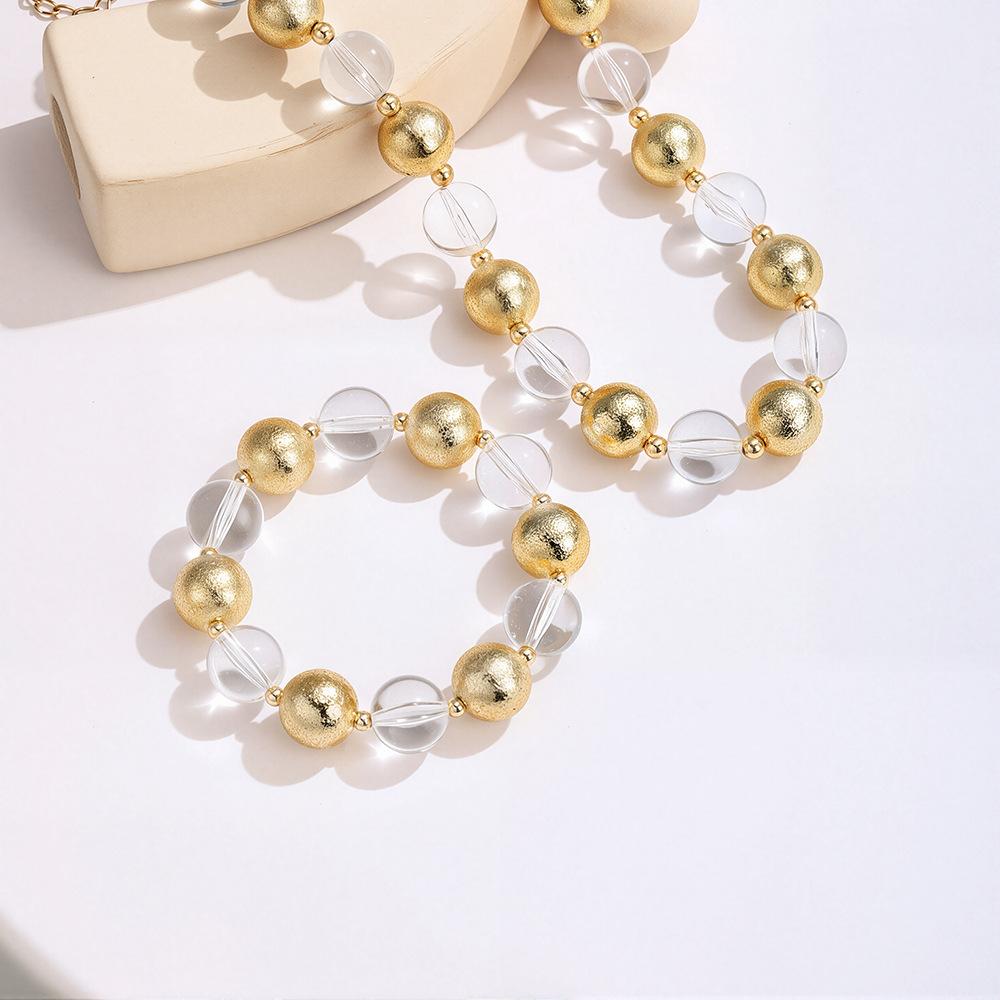 Medieval Western Return Style Two-Color Necklace Bracelet Niche Design Fashion Sense Light Luxury High-End Temperament Jewelry