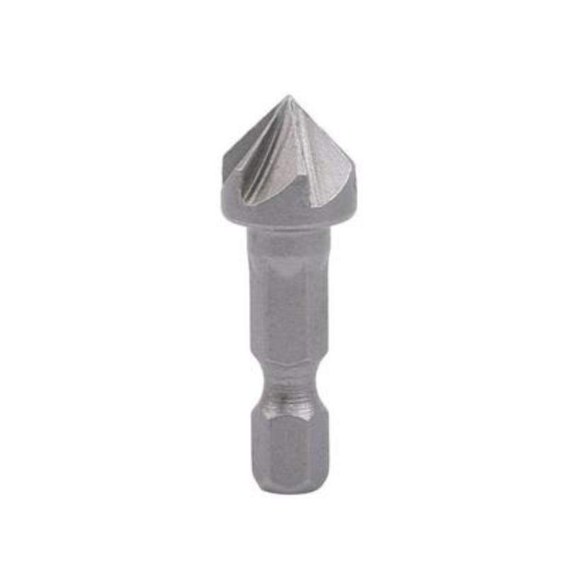 Professional Carbon Steel Countersink Bit with A Chamfered End and 6 Flutes for Chamfering Metal, Wood and Plastic