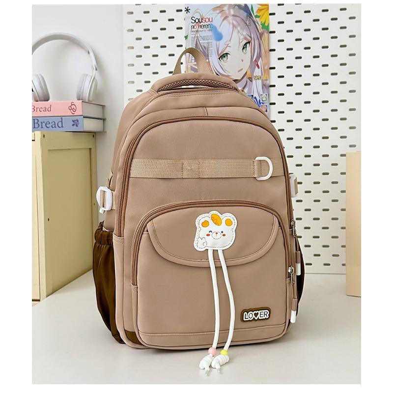 New Junior and Senior High School Students' New Lightweight and Lovely High Value and Large Capacity Multifunctional Backpack with Contrasting Colors.