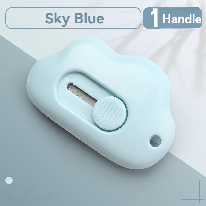 1-3 Piece Cuter Mini Clouds Utility Knife Knife Paper Cutter Art Pcreative Cloud Cute Cartoon Box Knife Stationery Tape Cutter Three-color Optional