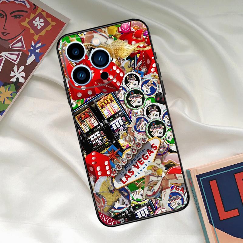 Etui na telefon Poker Kasyno Las Vegas Dla iPhone 16 15 14 12 11 13 17 Pro Max 15 16 Plus 13 Mini 16e 17 Air Osłona Funda