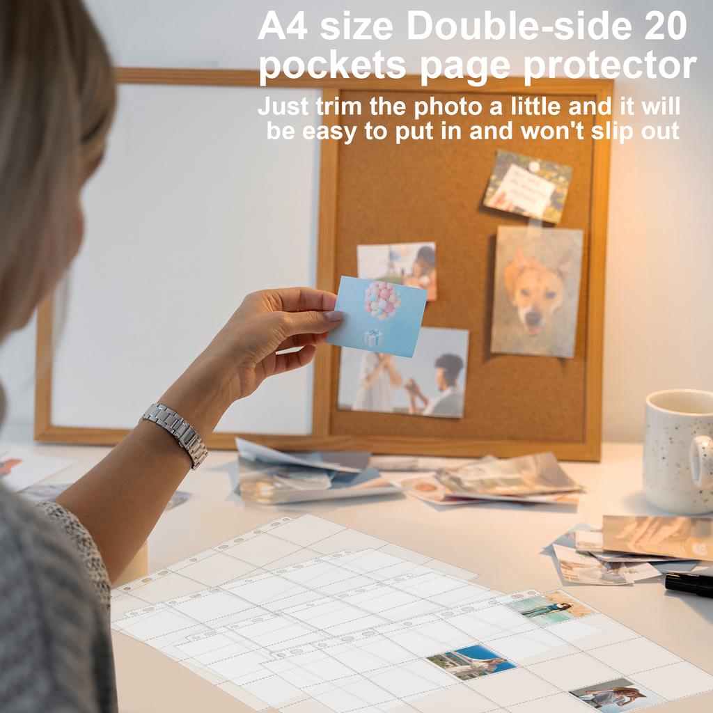90 Pack Protective Photo Slide Pages, Top Loading, Holds 20 35Mm Slides And 1000 2 X 2 Inch Photos, Clear Archival Slide Storage