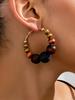 1 Pair Women's Fashion Hoop Earrings, Suitable For Daily, Vacation And Gift