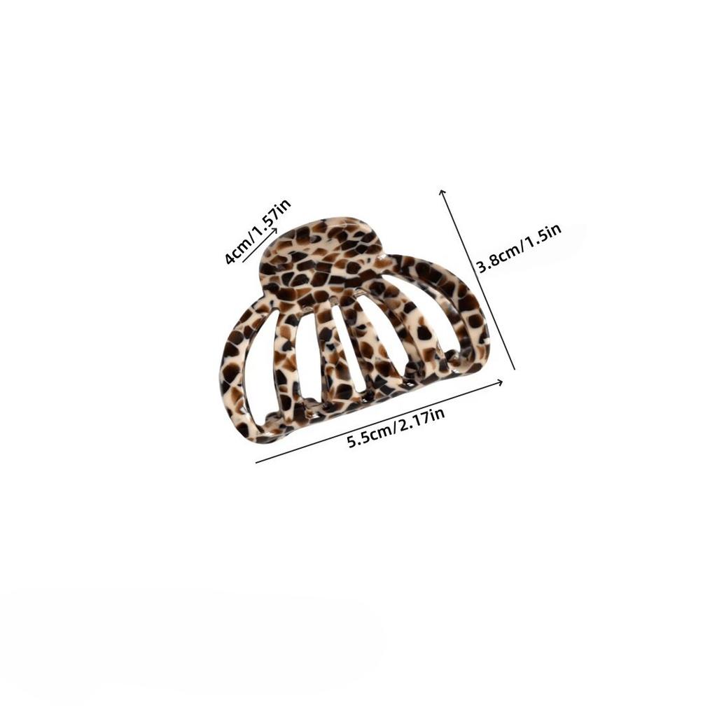 5.5cm Hollow Out Hair Claw Clip Crab Clamps Women Girls Ponytail Acrylic Plastic Hair Barrettes Hairpin Fashion Hair Accessories