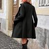 Women's Slim Fit Wool Suit Coat - Elegant Long Sleeve Outerwear for Fall and Winter