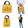 Maya The Bee With Flowers Cartoon Insulated Lunch Bag For Picnic Storage Food Boxes Portable Cooler Thermal Lunch Boxes