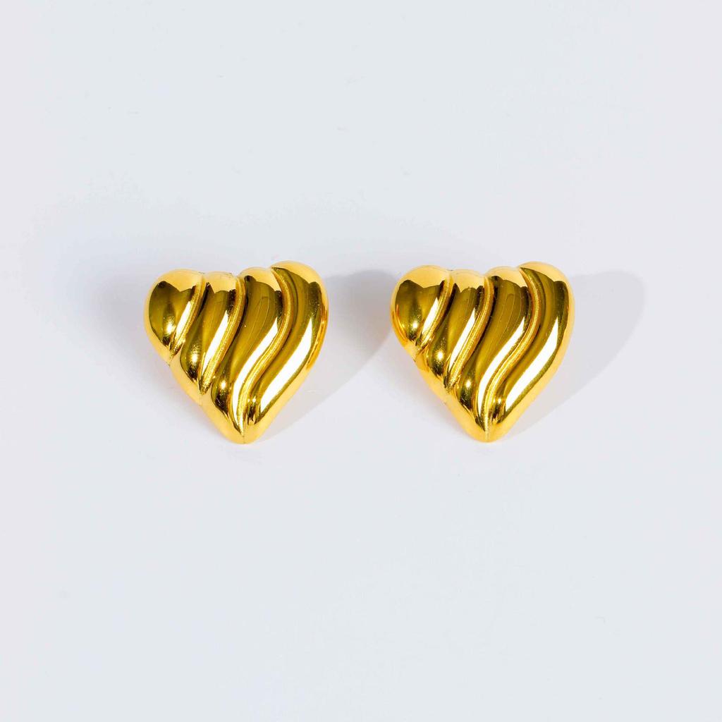 European-American Titanium Steel Gold Triangle Earrings: High-End, Unique, Stainless Steel Design.