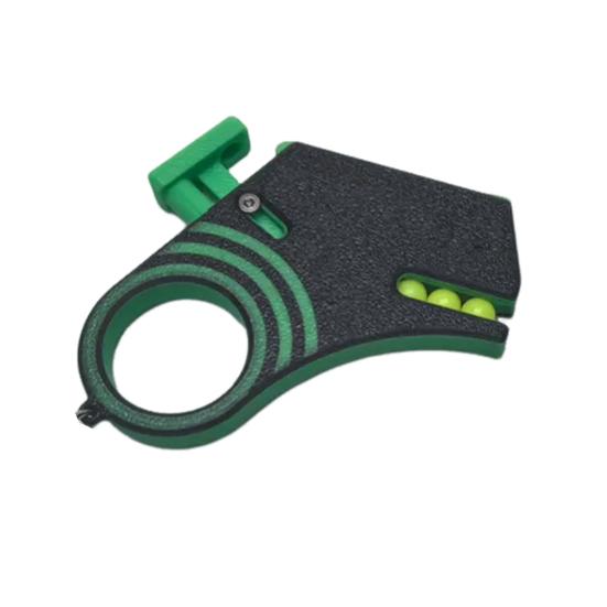 

3D-печатный шутер-спиннер с брелком для снятия стресса и тревожности, мини-игрушка для запуска мячей, для детей, подростков, взрослых, вращающееся кольцо, игрушка EDC(Случайный цвет) чёрный